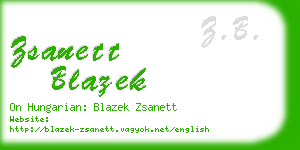 zsanett blazek business card